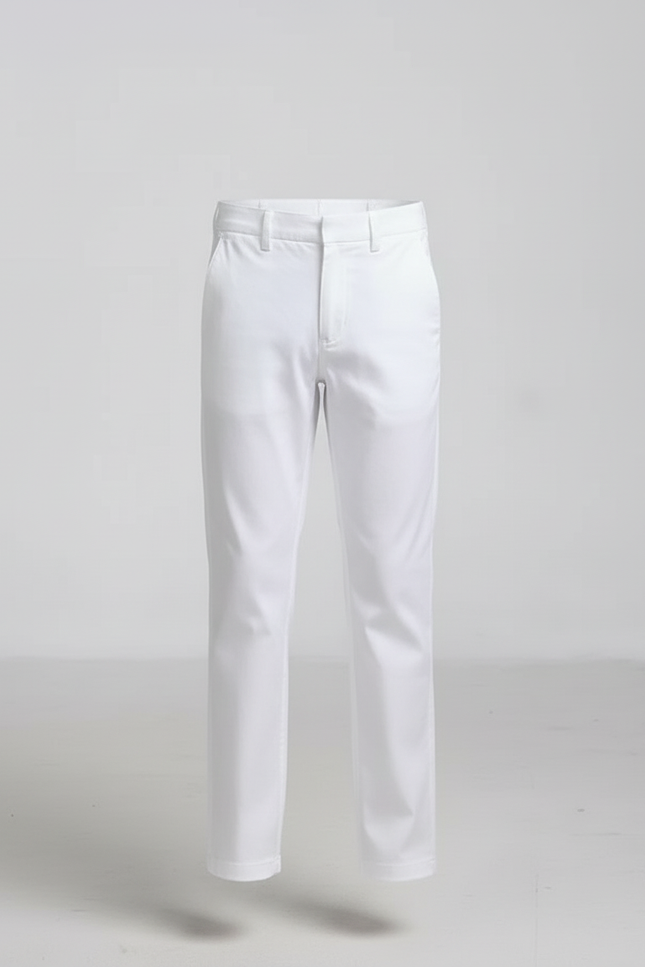 Pantalon Blanc Garçon Coupe Droite Classique - Gabardine - vue 3