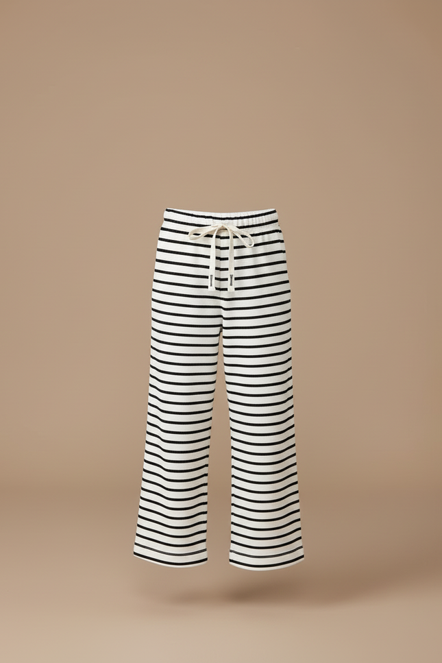 Pantalon Rayé Marine Et Blanc - Molleton - vue 3