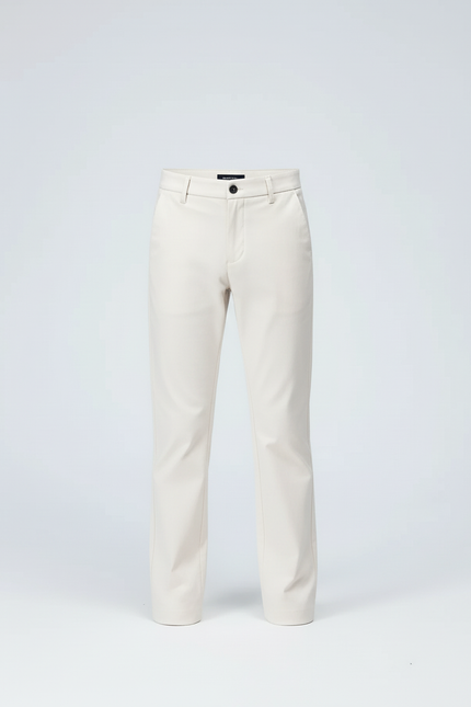 Pantalon Blanc Droit Décontracté Garçon Coton - Beige - vue 3