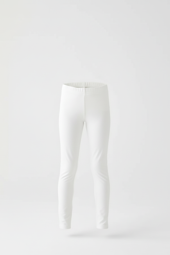 Pantalon Blanc Coton Élastique Slim Enfant - Maille - vue 3