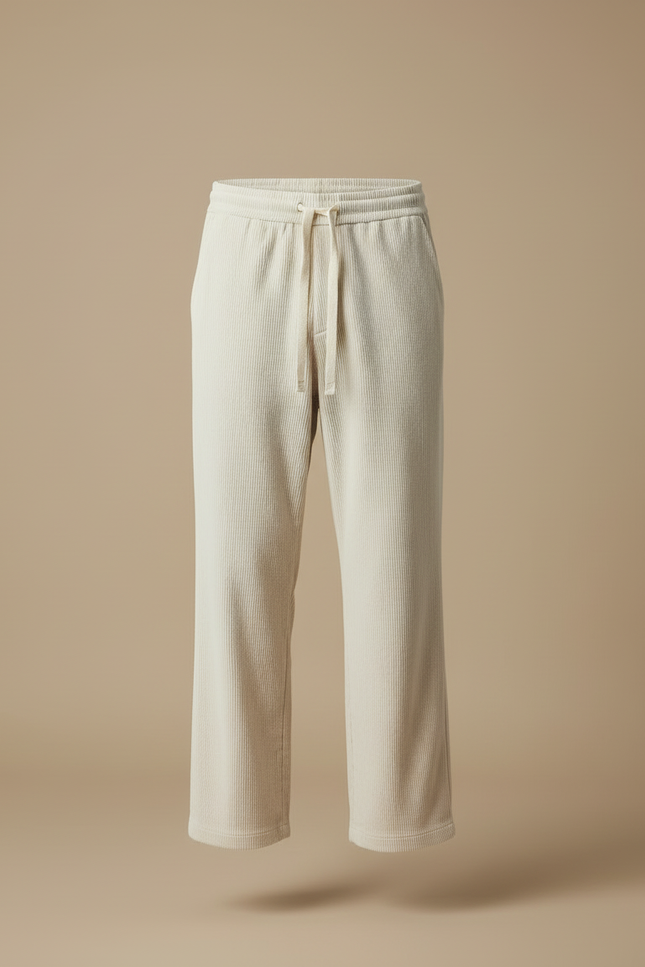 Pantalon Blanc 88df - Beige Cordé - vue 3