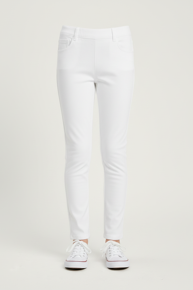 Pantalon Blanc Moulant - Maille - vue 3