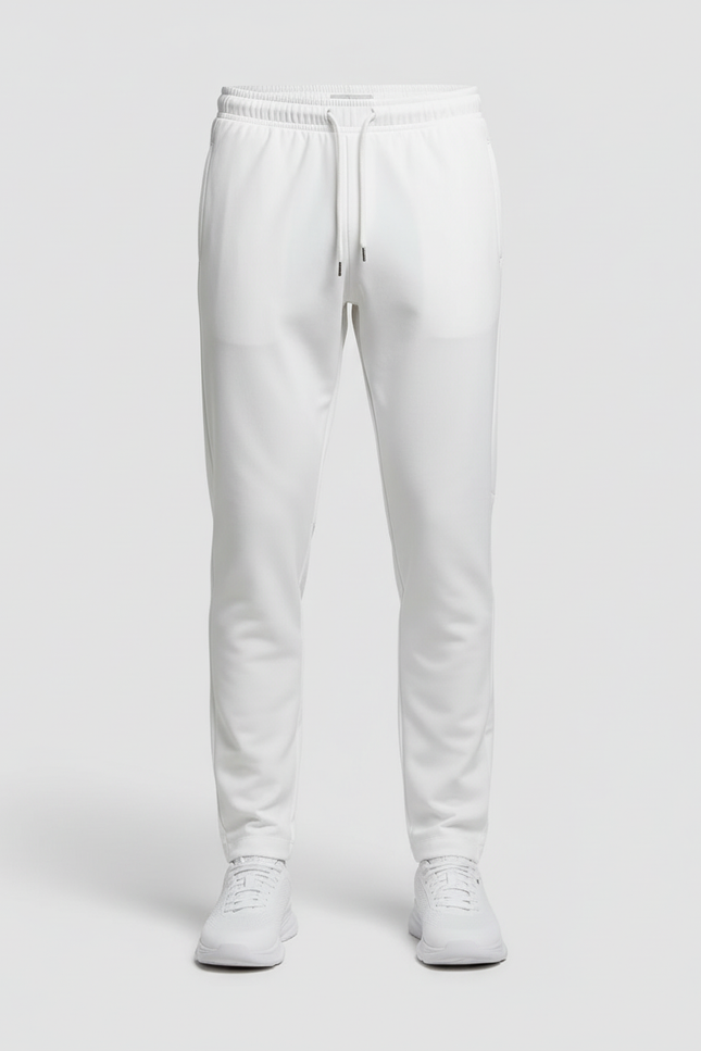 Pantalon Blanc Homme Sport Décontracté Cordon - Maille - vue 3