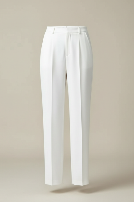 Pantalon Fendu Blanc - Gabardine - vue 3