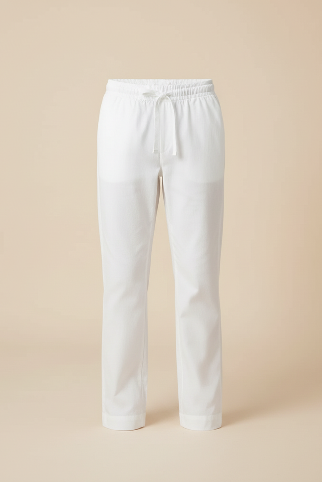 Pantalon Blanc Enfant Coton Léger Décontracté Sport - vue 3
