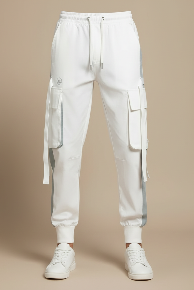 Pantalon Parachute Blanc Homme - Polyester - vue 3