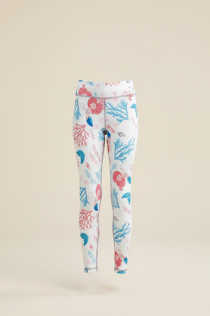 Pantalon Blanc Fille Imprimé Sirène Corail Yoga - Polyester - vue 3