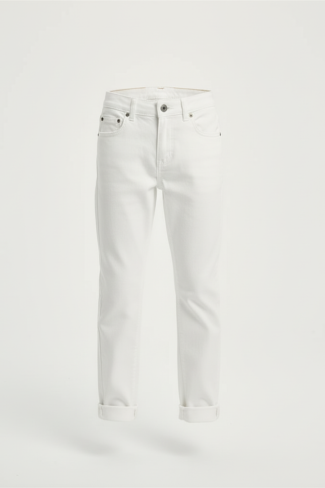 Pantalon Blanc Jean Droit Enfant Décontracté - vue 3