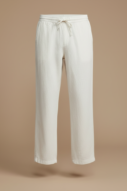 Pantalon Lin Blanc Cassé Homme - vue 3