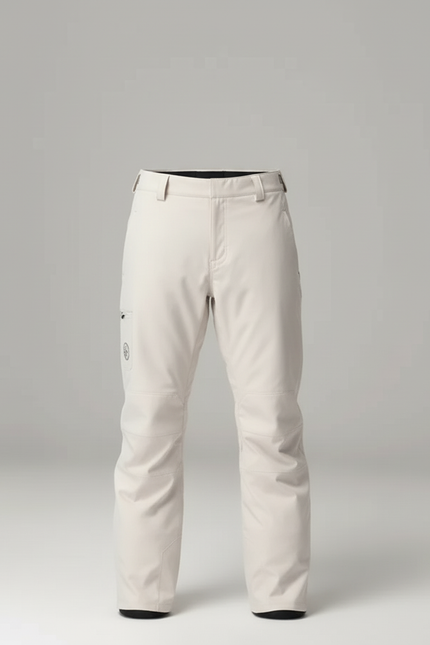 Pantalon Blanc Salopette Ski Imperméable Coupe-vent Homme - Beige Polyester - vue 3