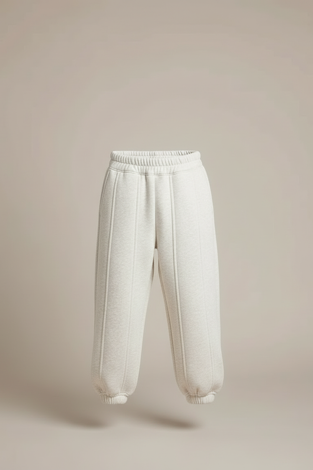 Pantalon Blanc Molletonné Ample Décontracté Hiver - vue 3