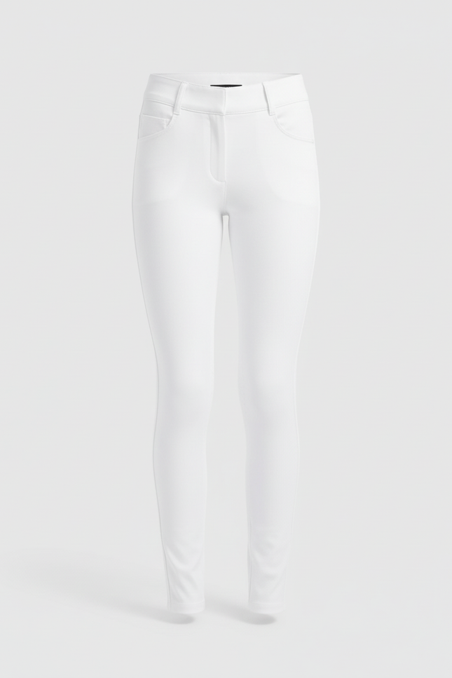Pantalon Blanc Équestre Slim Confortable Fille - Polyester - vue 3