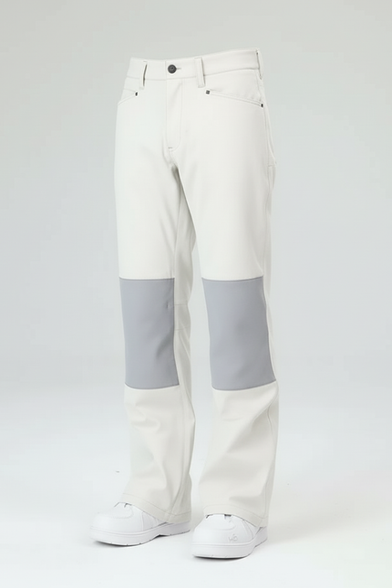 Pantalon Blanc Ski Imperméable Coupe-vent Neige Homme Femme - Polyester - vue 3
