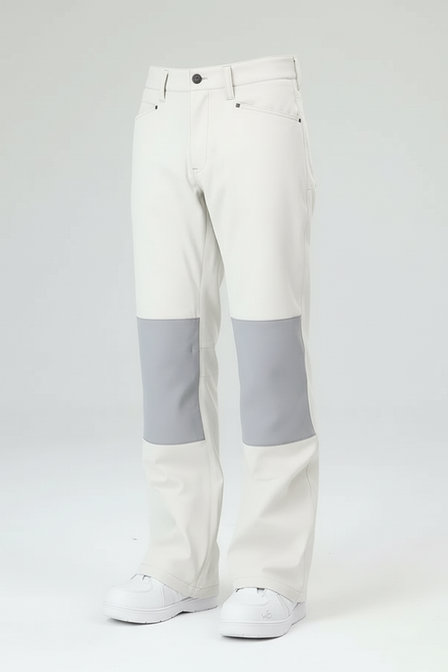 Pantalon Blanc Ski Imperméable Coupe-vent Neige Homme Femme - Polyester - vue 3