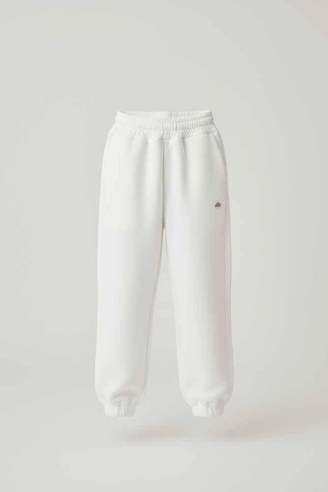 Pantalon Blanc Molletonné Ample Confortable Enfant - vue 3