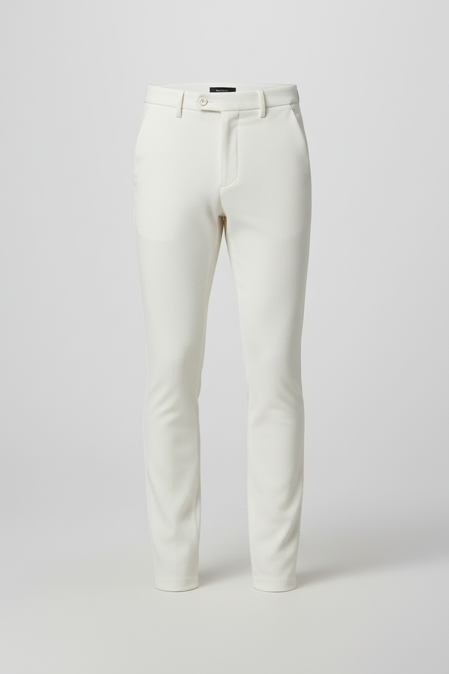 Pantalon Tissu Blanc - Gabardine - vue 3