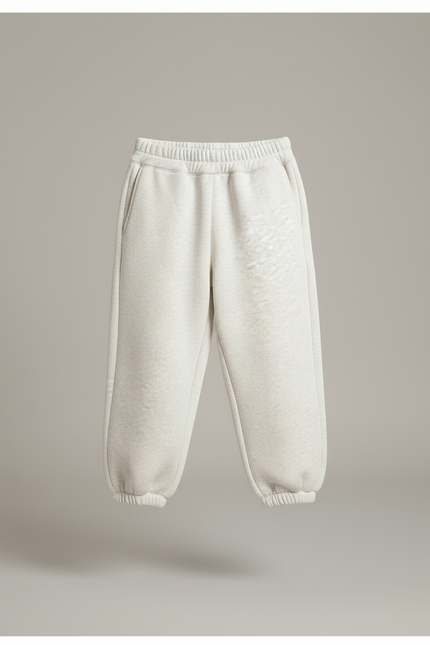 Pantalon Blanc Ample Molleton Doux Enfant Garçon - Gris - vue 3