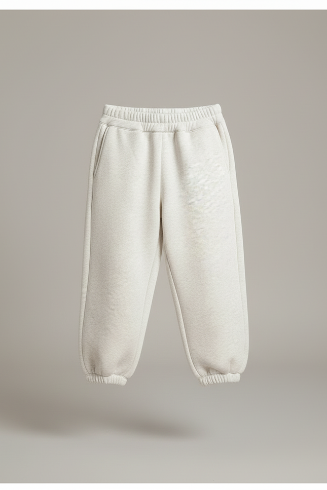 Pantalon Blanc Ample Molleton Doux Enfant Garçon - Gris - vue 3