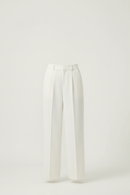 Pantalon Carotte Blanc - Gabardine - vue 3