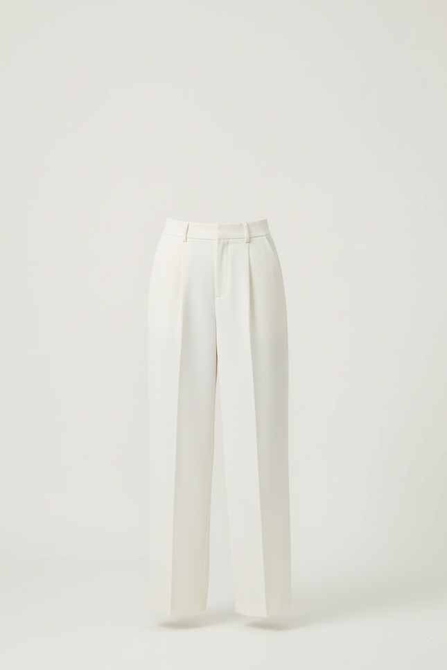 Pantalon Carotte Blanc - Gabardine - vue 3