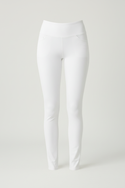 Pantalon Blanc Slim Équestre Poches Femme - Polyester - vue 3