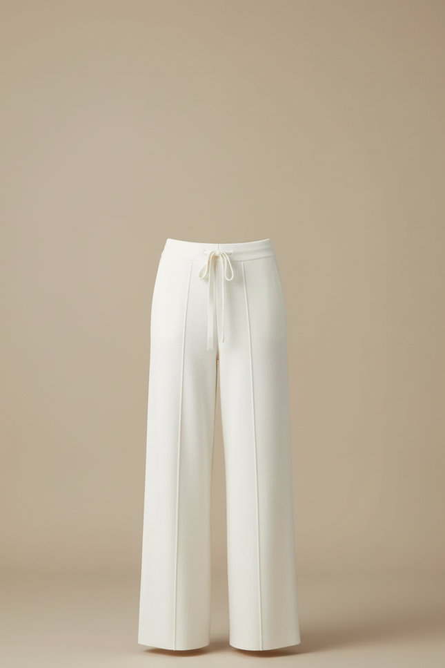Ensemble Pantalon Blanc - Molleton - vue 2