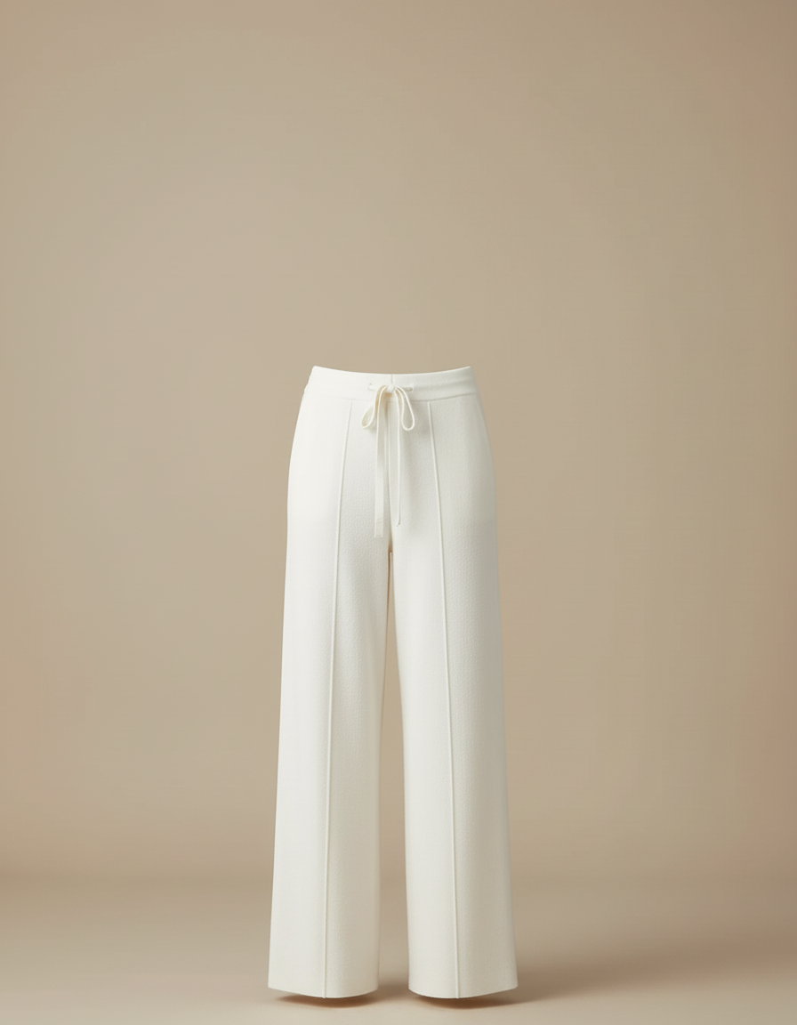 Ensemble Pantalon Blanc - Molleton - vue 2