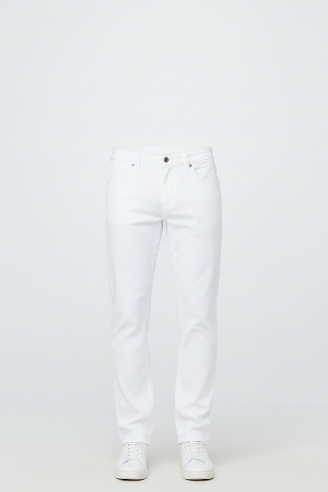 Pantalon Jean Blanc Homme - vue 3
