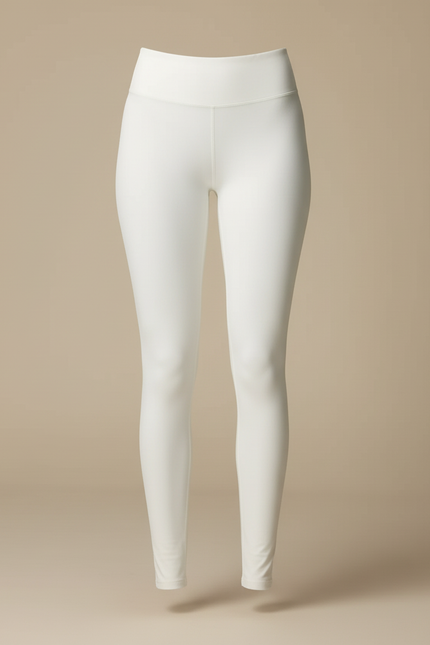 Pantalon Blanc Taille Haute Stretch Yoga Femme - Polyester - vue 3