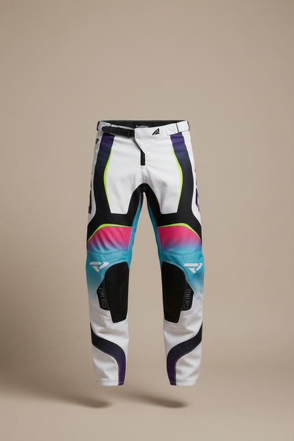 Pantalon Blanc Et Bleu - Multicolore Polyester - vue 3