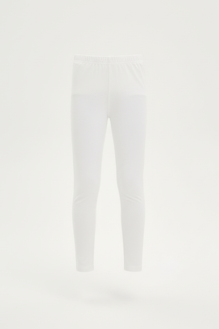 Pantalon Blanc Coton Skinny Fille Basique Confortable - vue 3