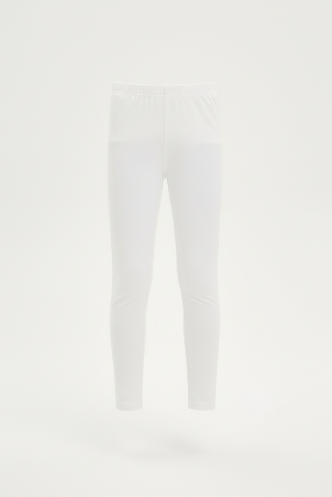 Pantalon Blanc Coton Skinny Fille Basique Confortable - vue 3