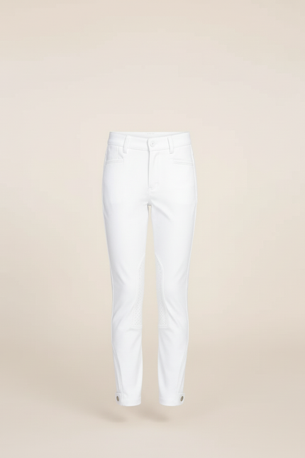 Pantalon Blanc Équestre Enfant Silicone Stretch - Polyester - vue 3