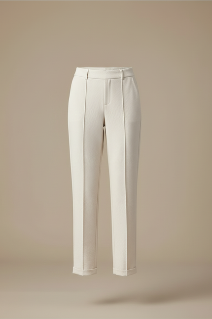 Pantalon Chic Blanc - Beige Maille - vue 3