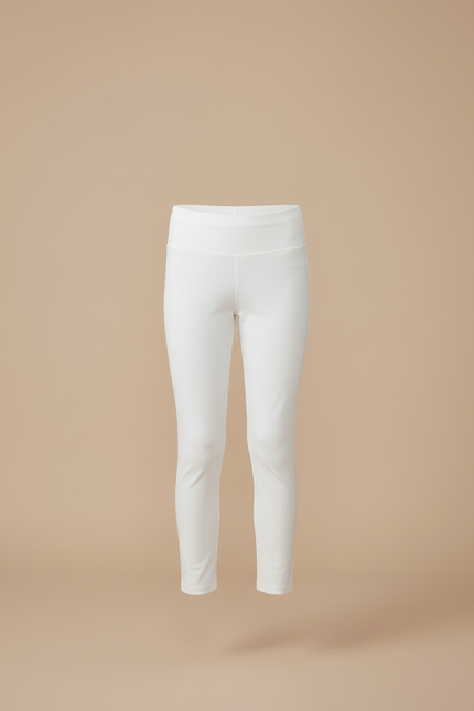 Pantalon Blanc Élastique Confortable Slim Fille - Maille - vue 3