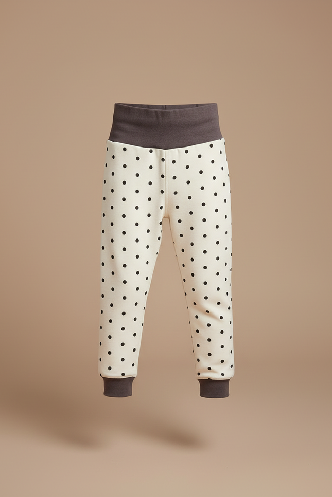 Pantalon Blanc Polka Dot Molletonné Confortable Enfant - vue 3