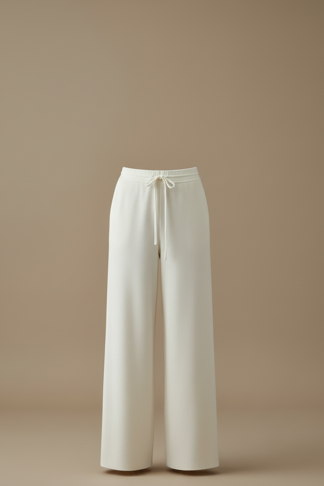 Pantalon Flanelle Blanc Femme - Molleton - vue 3