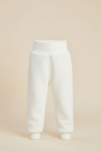Pantalon Blanc Polaire Taille Haute Enfant Confortable - Molleton - vue 3