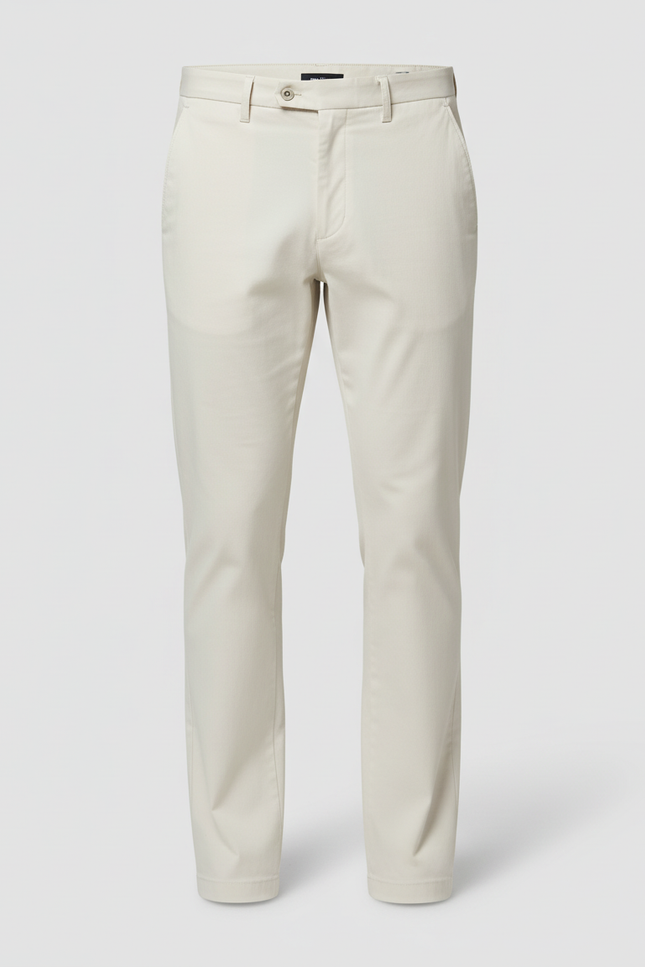 Pantalon Blanc Homme Droit Élégant Décontracté Coton - vue 3
