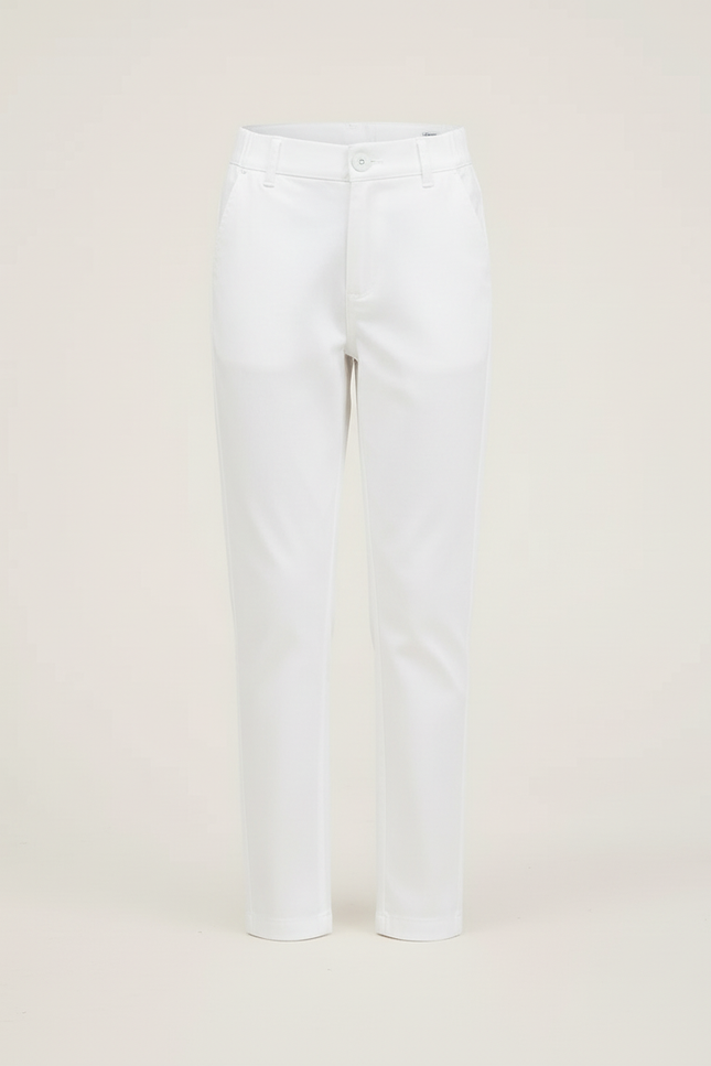 Pantalon Blanc Droit Classique Enfant Décontracté - Coton - vue 3