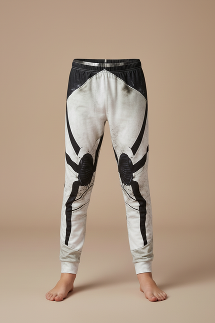 Pantalon Blanc Imprimé Araignée Garçon Confortable - Molleton - vue 3