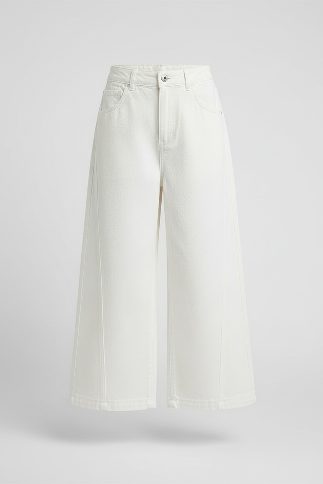 Pantalon En Coton Blanc - vue 3