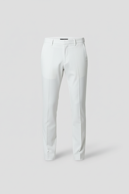 Pantalon Blanc Homme Slim Habillé Élégant Décontracté - Gabardine - vue 3