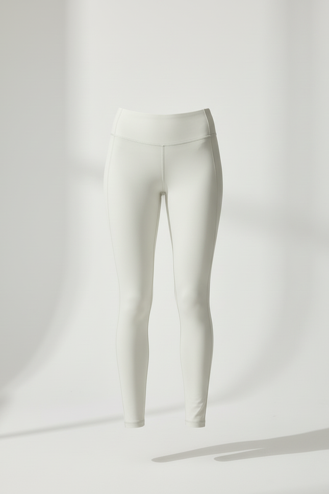 Pantalon Blanc Taille Haute Moulant Sport Hiver - Polyester - vue 3