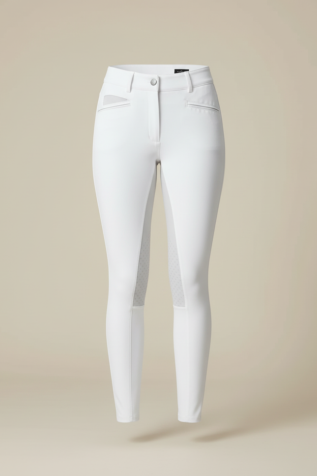 Pantalon Blanc Équestre Femme Stretch Adulte - Polyester - vue 3
