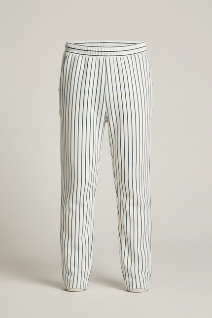 Pantalon Rayé Blanc - Molleton - vue 3