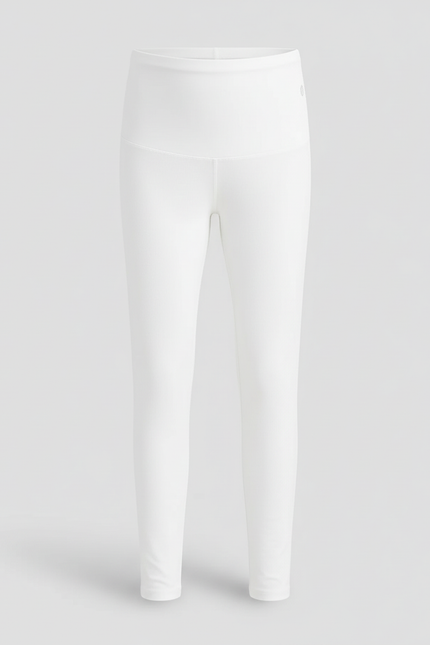 Pantalon Blanc Legging Maternité Confortable Taille Haute - Polyester - vue 2