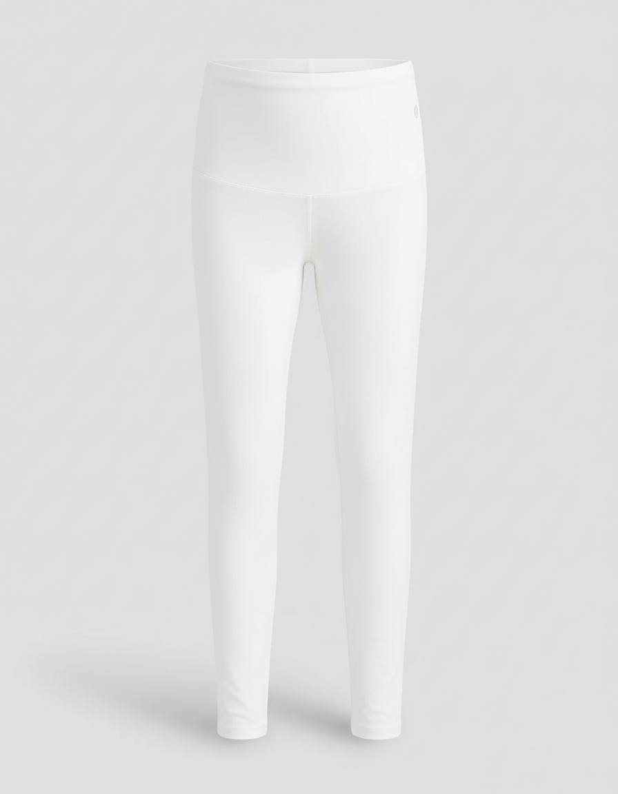 Pantalon Blanc Legging Maternité Confortable Taille Haute - Polyester - vue 2