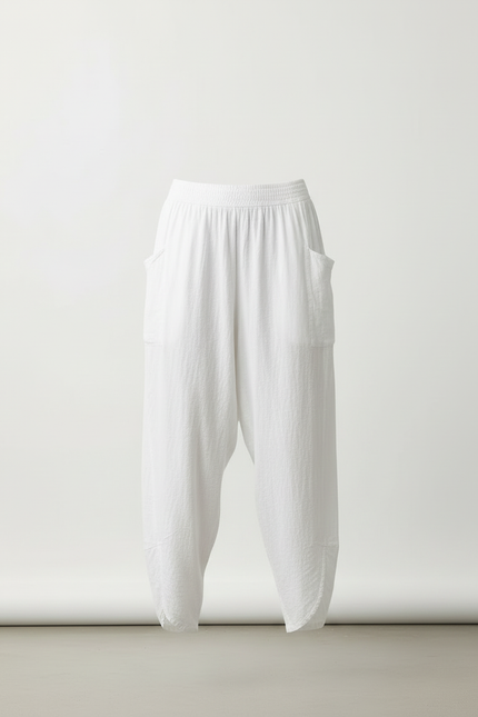 Pantalon Blanc Boheme - Lin - vue 3