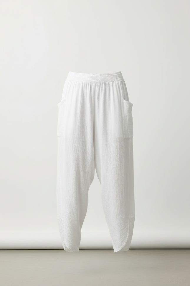 Pantalon Blanc Boheme - Lin - vue 3
